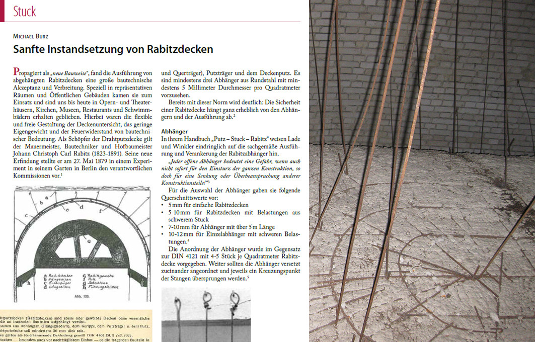 Sanfte Instandsetzung von Rabitzdecken 2